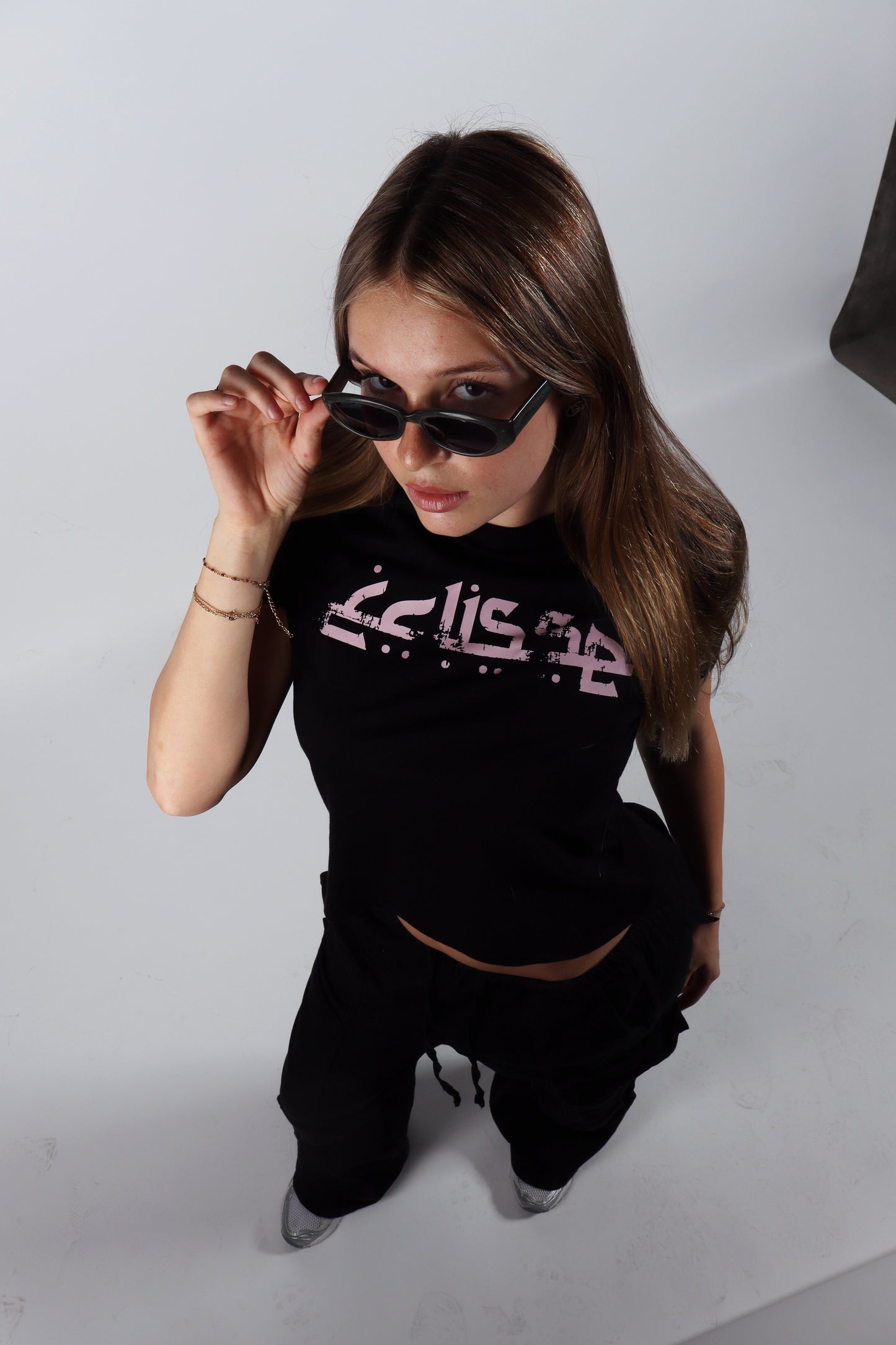 Cropped tee - Black