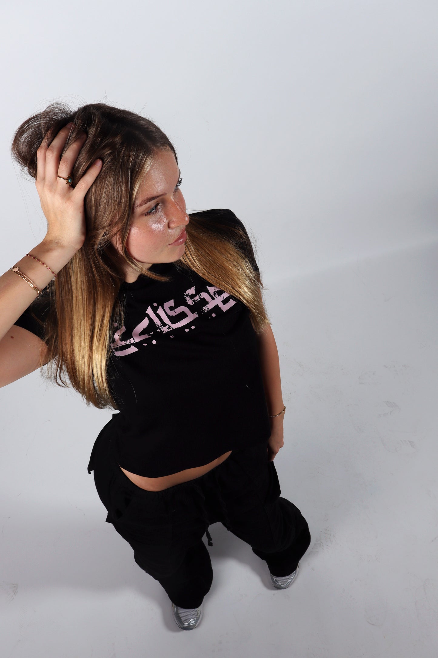 Cropped tee - Black